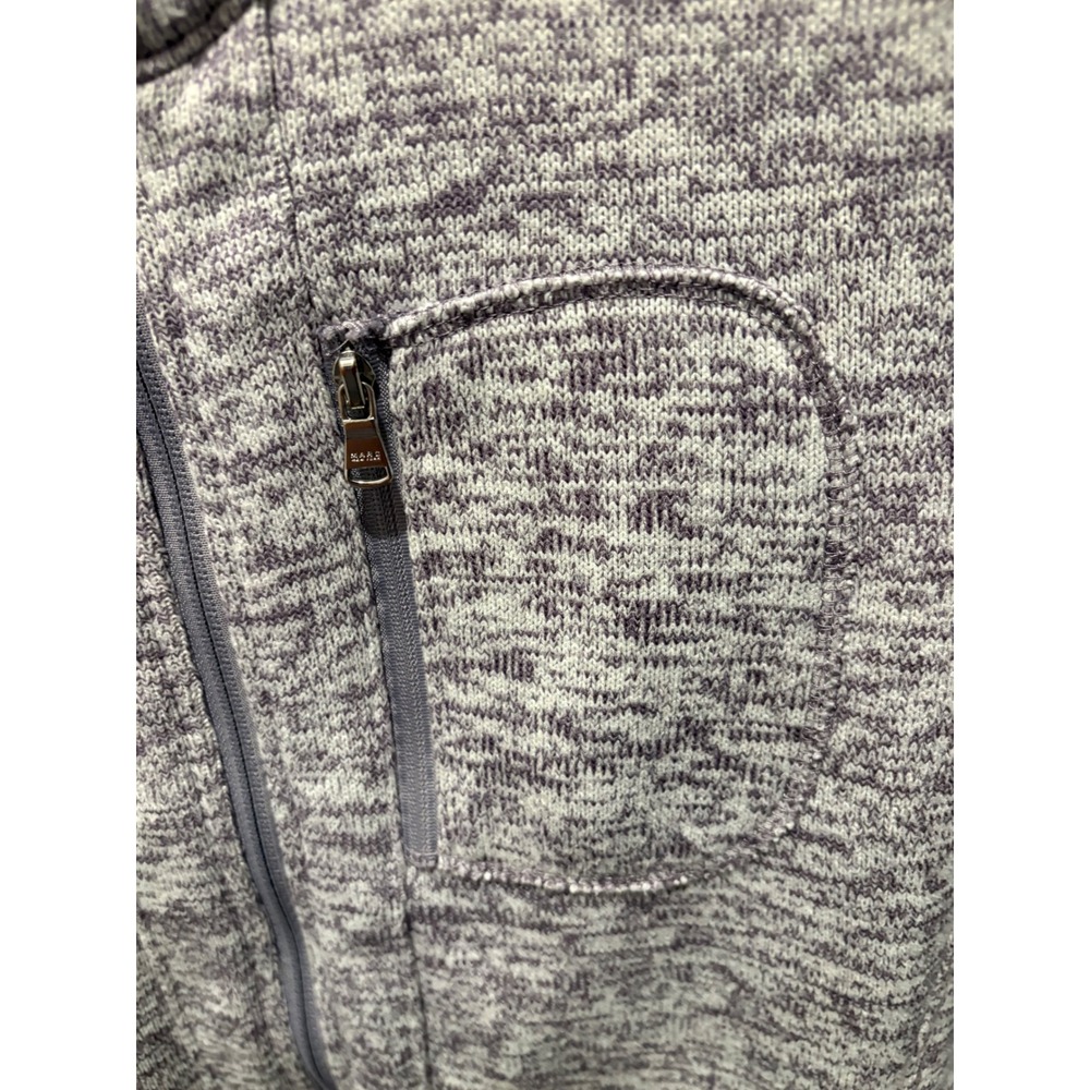 Mny Marc New York Women's Small Heathered Purple Full Zip Mock Neck Jacket - Picture 3 of 6